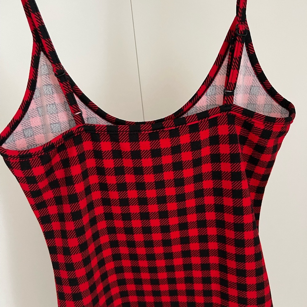 SHEIN Tight Short Dress Red & Black